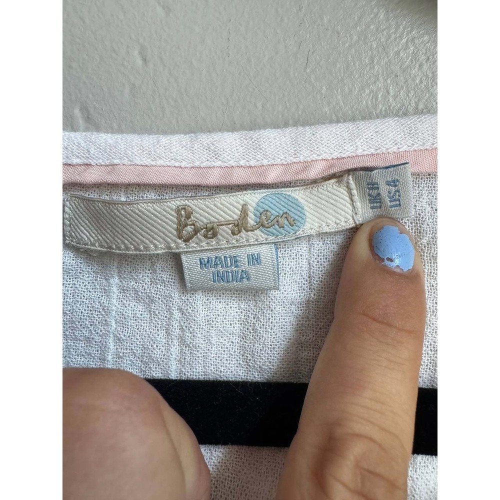 Boden Beach Kaftan Cotton Mini Dress Cottagecore Boho 4 Resortwear Euro Summer - Picture 3 of 4